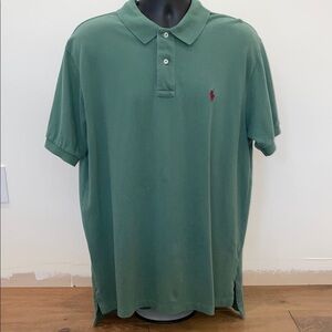 Vintage Ralph Lauren Men's Mesh Deep Forest Green Polo Shirt XL